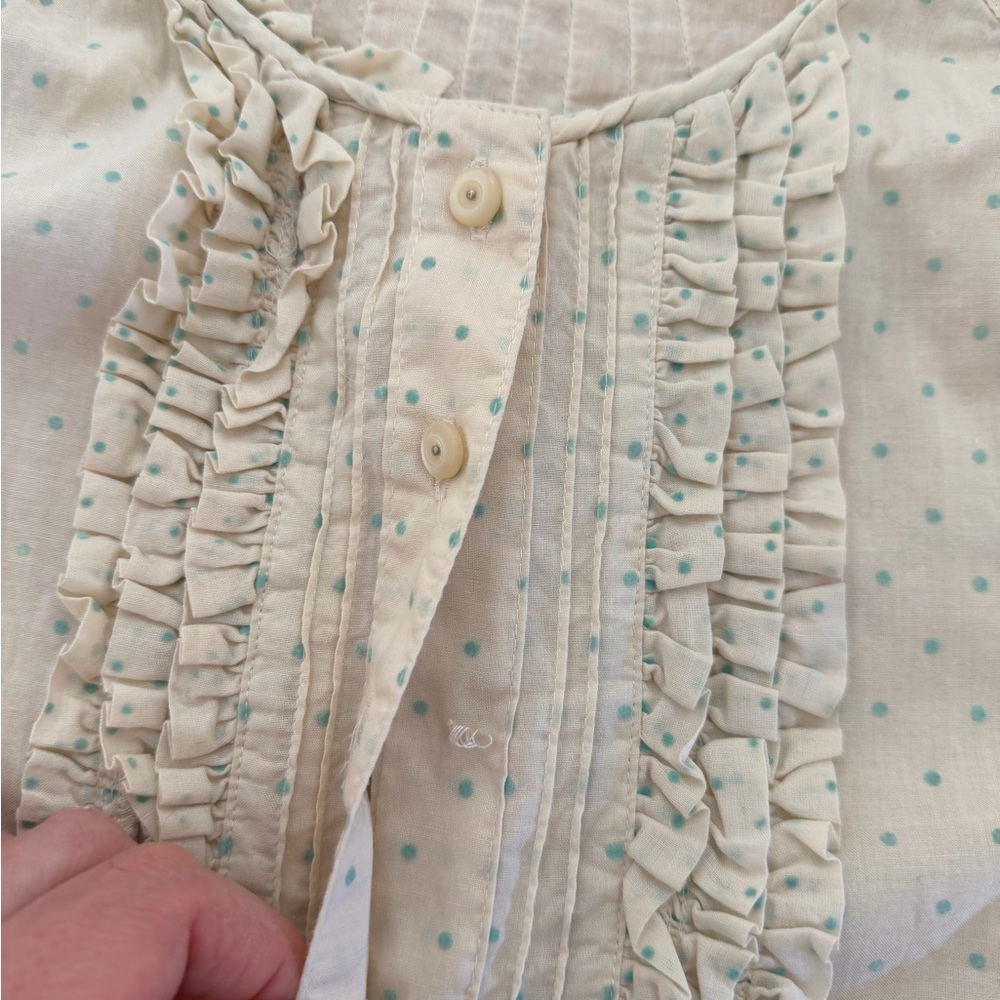 Marc Jacobs Cream Ruffled Blouse - Picture 4 of 9